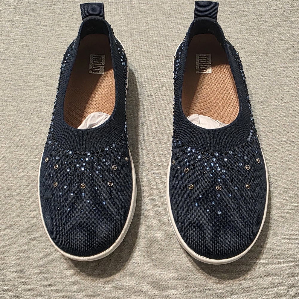FitFlop Ballerina Mary Jane Shoes - Midnight Navy